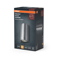 OSRAM LED Außenwandleuchte, 3000K, UpDown-Wandleuchte, 1050lm, 12W, Aluminium, IP44, IK03, breitstrahlend, mit Montagezubehör