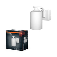 OSRAM ENDURA Classic Wandleuchte, Weiß, E27, IP43, Aluminiumgehäuse, Glasdiffusor, geeignet für Außenbereiche, ohne Leuchtmittel.