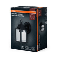 OSRAM ENDURA Classic Außenleuchte S E27 Schwarz, Aluminiumdruckguss, klares Glas, IP43, ohne Leuchtmittel, für Außenmontage geeignet