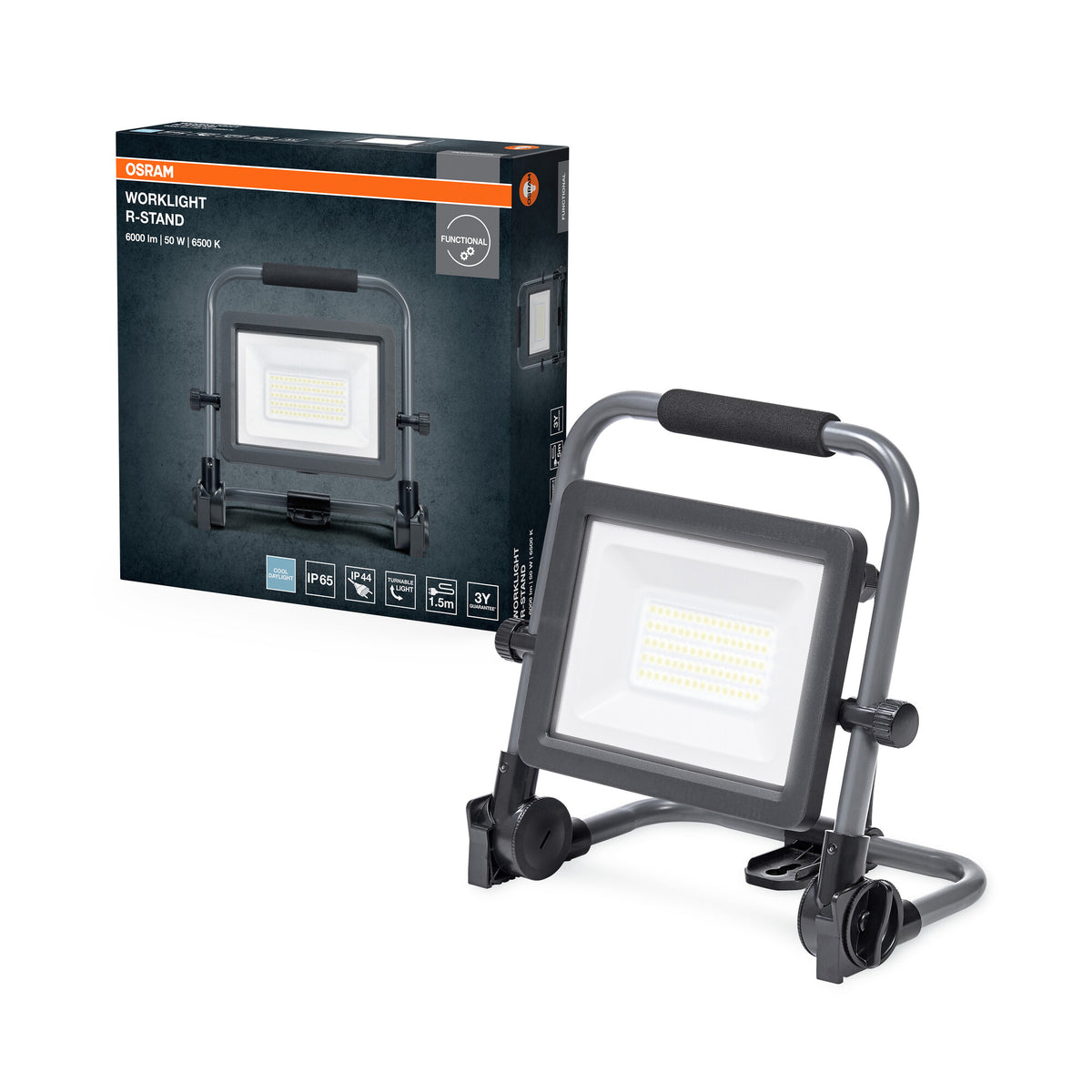 OSRAM VAL mittelgroßes LED-Worklight, gr/sw, 50W, 5750lm