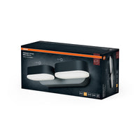 OSRAM ENDURA Style 2er-Set Mini-Spots in Dunkelgrau, LED-Outdoor-Wandleuchte mit 340° drehbarem Kopf, IP44-Schutz, ideal für Eingangsbeleuchtung