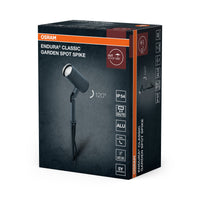 OSRAM ENDURA Classic Garden Spotspike GU10 Außen-Spießleuchte, schwarz, GU10-Sockel (max 35W), kann mit einfacher oder smarter Lampe bestückt werden, ausrichtbarer Leuchtenkopf, Schutzklasse IP54