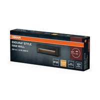 OSRAM ENDURA STYLE IVAN WALL Außenbeleuchtung, 1,9W, 85lm, Wandleuchte, dunkelgrau, IP65 Schutzklasse, 3. 000K Farbtemperatur, warmweiße Lichtfarbe