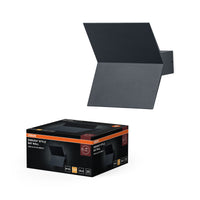 OSRAM ENDURA STYLE BAT Außenwandleuchte, LED-Wandleuchte mit indirektem Licht, warmweiß, 3000K, Aluminium, IP44, 9,5W