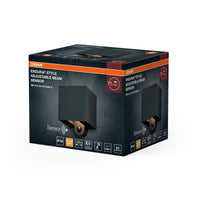 OSRAM ENDURA STYLE ADJ BEAM Außenbeleuchtung, 2,5W, 180lm, dunkelgrau, indirekte Beleuchtung, Bewegungsmelder, Tageslichtsensor, IP54 Schutzklasse, 3. 000K Farbtemperatur, warmweiße Lichtfarbe