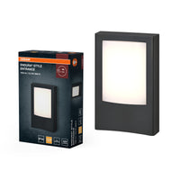 OSRAM ENDURA STYLE ENTRANCE Außenleuchte, 12,5W, 900lm, Eingangsleuchte, dunkelgrau, Bewegungsmelder, Tageslichtsensor, IP44 Schutzklasse, 3. 000K Farbtemperatur, warmweiße Lichtfarbe - DELETE SENSOR INFO - NO SENSOR
