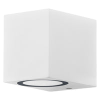 OSRAM ENDURA Classic Square Down Außen-Wandleuchte, weiß, GU10-Sockel (max 35W), kann mit einfacher oder smarter Lampe bestückt werden, Down oder Up/Down Leuchtenvariante, Schutzklasse IP44