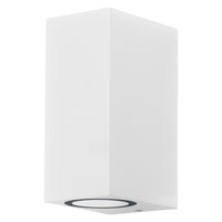 OSRAM ENDURA Classic Square Updown Außen-Wandleuchte, weiß, GU10-Sockel (max 35W), kann mit einfacher oder smarter Lampe bestückt werden, Down oder Up/Down Leuchtenvariante, Schutzklasse IP44