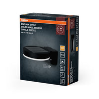 OSRAM ENDURA Style Solar Wandleuchte, Schwarz, Edelstahl, IP44, Bewegungs- und Tageslichtsensor, solarbetrieben, ideal für Außenbereiche