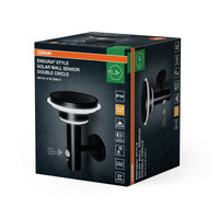 OSRAM ENDURA Style Solar Außenbeleuchtung, Schwarz, Edelstahl, IP44, Bewegungs- und Tageslichtsensor, solarbetrieben, ideal für Terrassen und Eingänge