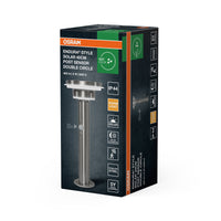 OSRAM ENDURA Style Solar LED Außenwandleuchte Edelstahl, Bewegungs- & Lichtsensor, 3 Modi, IP44, edles Design für Terrasse & Garten