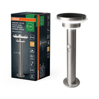 OSRAM ENDURA Style Solar LED Außenwandleuchte Edelstahl, Bewegungs- & Lichtsensor, 3 Modi, IP44, edles Design für Terrasse & Garten