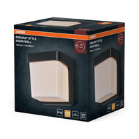 OSRAM ENDURA STYLE IHSAN WALL Außenleuchte, 11W, 550lm, Wandleuchte, dunkelgrau, IP65 Schutzklasse, 3.000K Farbtemperatur, warmweiße Lichtfarbe