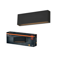 OSRAM ENDURA STYLE IVO WALL Außenbeleuchtung, 6,5W, 400lm, Wandleuchte, dunkelgrau, IP65 Schutzklasse, 3. 000K Farbtemperatur, warmweiße Lichtfarbe