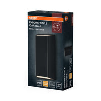 OSRAM ENDURA STYLE IDAR WALL Außenleuchte, 7,5W, 340lm, Wandleuchte, dunkelgrau, IP65 Schutzklasse, 3. 000K Farbtemperatur, warmweiße Lichtfarbe