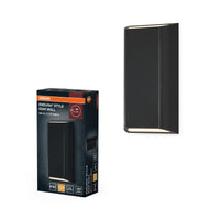 OSRAM ENDURA STYLE IDAR WALL Außenleuchte, 7,5W, 340lm, Wandleuchte, dunkelgrau, IP65 Schutzklasse, 3. 000K Farbtemperatur, warmweiße Lichtfarbe