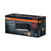 OSRAM ENDURA STYLE IDRI WALL Außenleuchte, 12,5W, 700lm, Wandleuchte, dunkelgrau, IP65 Schutzklasse, 3. 000K Farbtemperatur, warmweiße Lichtfarbe