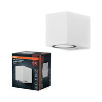 OSRAM ENDURA Classic Square Down Außen-Wandleuchte, weiß, GU10-Sockel (max 35W), kann mit einfacher oder smarter Lampe bestückt werden, Down oder Up/Down Leuchtenvariante, Schutzklasse IP44