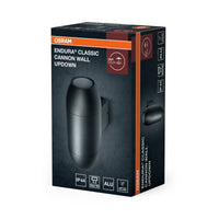 OSRAM Außenwandleuchte Up/Down GU10, ovales Aluminiumgehäuse in Dunkelgrau RAL7016, IP44-Schutz & IK03, Wandleuchte für Fassaden und Eingänge