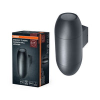 OSRAM Außenwandleuchte Up/Down GU10, ovales Aluminiumgehäuse in Dunkelgrau RAL7016, IP44-Schutz & IK03, Wandleuchte für Fassaden und Eingänge