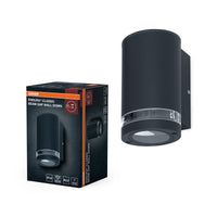OSRAM Außenwandleuchte GU10 Downlight mit Gap-Ring, indirektes Licht, Aluminiumgehäuse Dunkelgrau, IP44 & IK03, Wandleuchte für Fassaden