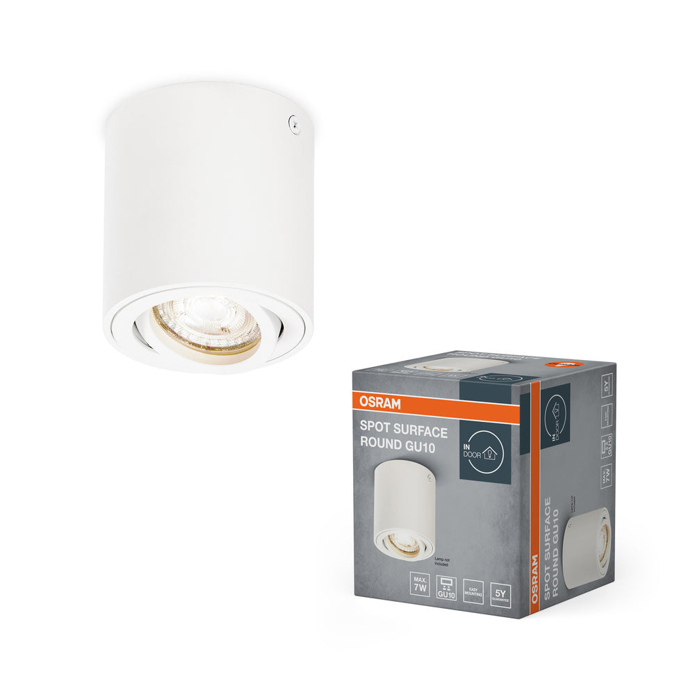 OSRAM Spot Surface Round Deckenaufbauspot, Ø 80mm, weiß, GU10