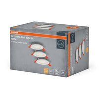 OSRAM Downlight Slim, Spots, 3000K, 4.50,W, Weiß, ⌀85mm, 3er Pack