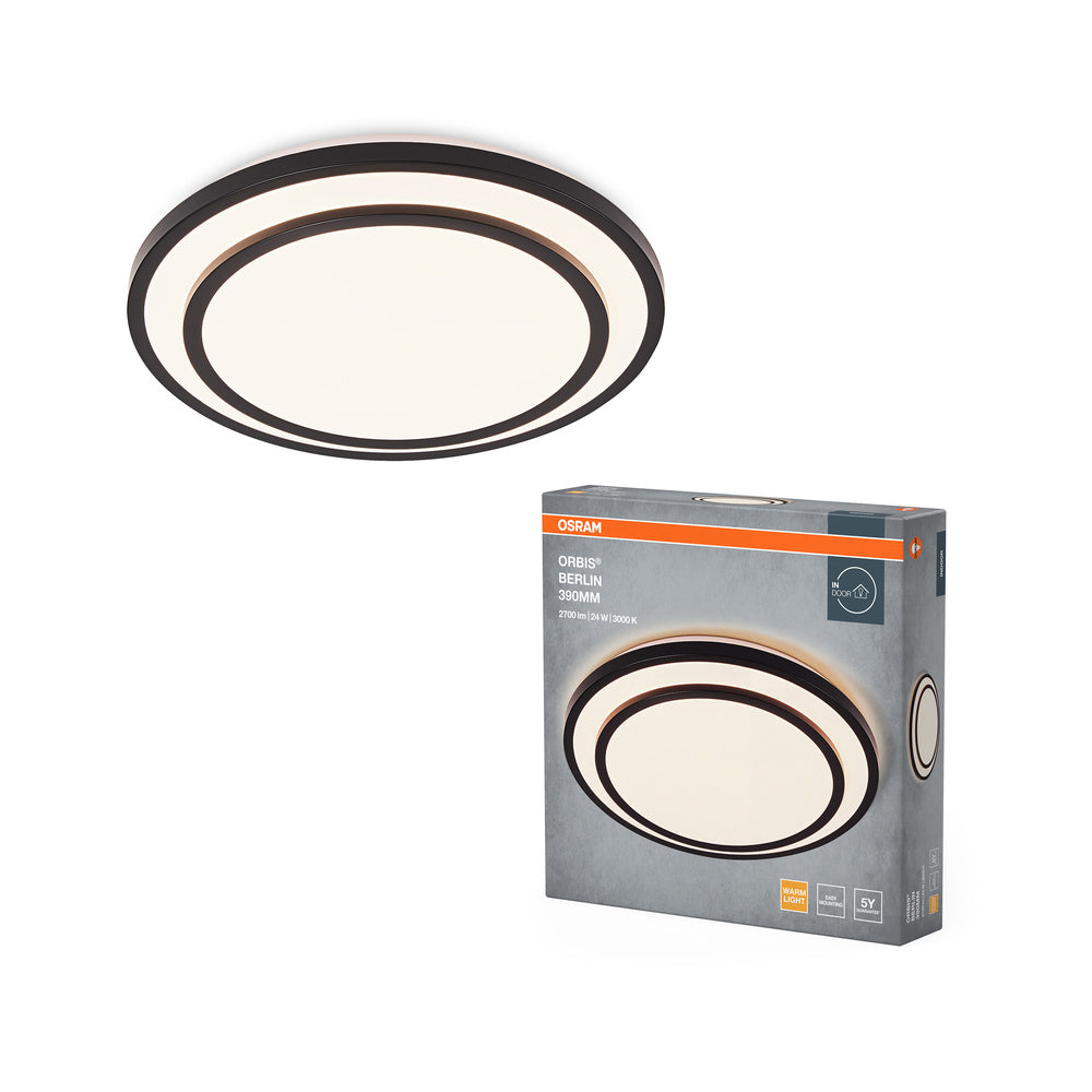 OSRAM ORBIS BERLIN Deckenleuchte, schwarz, 24W, 2700lm