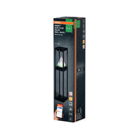 OSRAM SMART+ Outdoor Bluetooth Solar-Wegeleuchte, mit warmweißem (3000K) und Farblicht, ohne Strom nutzbar, bis 2,5 Stunden Brenndauer bei 100% Licht, wiederaufladbar mit USB-C Kabel, IP44, schwarz