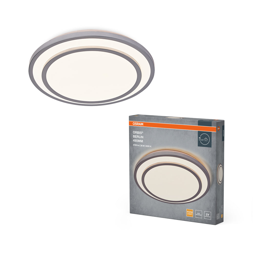 OSRAM ORBIS BERLIN Deckenleuchte, silber, 36W, 4150lm