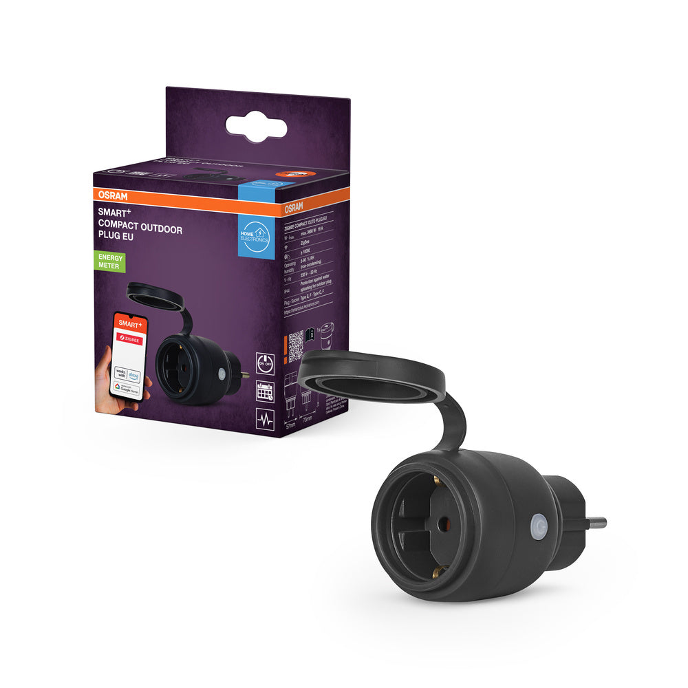 OSRAM ZigBee SMART+ compact Plug smarte outdoor Steckdose, schwarz