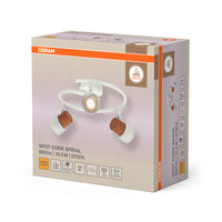 OSRAM DECOR SPOT CORK Spiral Deckenleuchte, 3 x 3,4W, 690lm, weiß