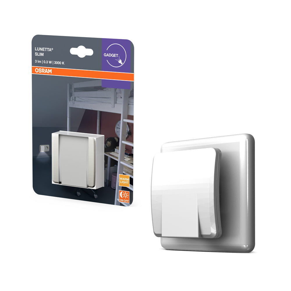 OSRAM LUNETTA® Slim Nachtlicht mit Sensor LED für Steckdose 0,30W / 3000K Warmweiß