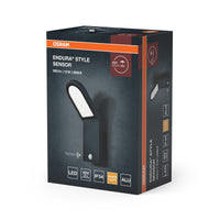 OSRAM ENDURA Style schlanke LED-Outdoor-Wandleuchte mit hoher Lichtleistung und optionalem Sensor in Dunkelgrau, IP44-Schutz, für Eingangsbeleuchtung und Fassaden