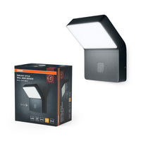 OSRAM ENDURA LED Wandleuchte, warmweiß 3000 K, Außenleuchte, 12W, versteckter Bewegungssensor, IP44, 750lm, Aluminiumdruckguss, Dunkelgrau
