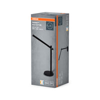 OSRAM Panan Alu Tischleuchte, Schwarz, Aluminium, dimmbar