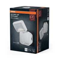 OSRAM Battery Spotlight, Außenleuchte, Weiß, 4W, 4000K, IP54, Licht- und Bewegungssensor, batteriebetrieben, einfache Montage, 260 lm