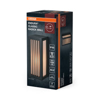 OSRAM ENDURA CLASSIC RADICK W Außenleuchte, Wandleuchte, E27-Fassung, dunkelgrau, Aluminium, schnelle & einfache Installation, mattierter Diffusor, IP65 Schutzklasse, Anwendung im Außenbereich