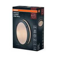 OSRAM ENDURA CLASSIC ORBI W Außenleuchte, Wandleuchte, E27-Fassung, dunkelgrau, Aluminium, schnelle & einfache Installation, mattierter Diffusor, IP65 Schutzklasse, Anwendung im Außenbereich