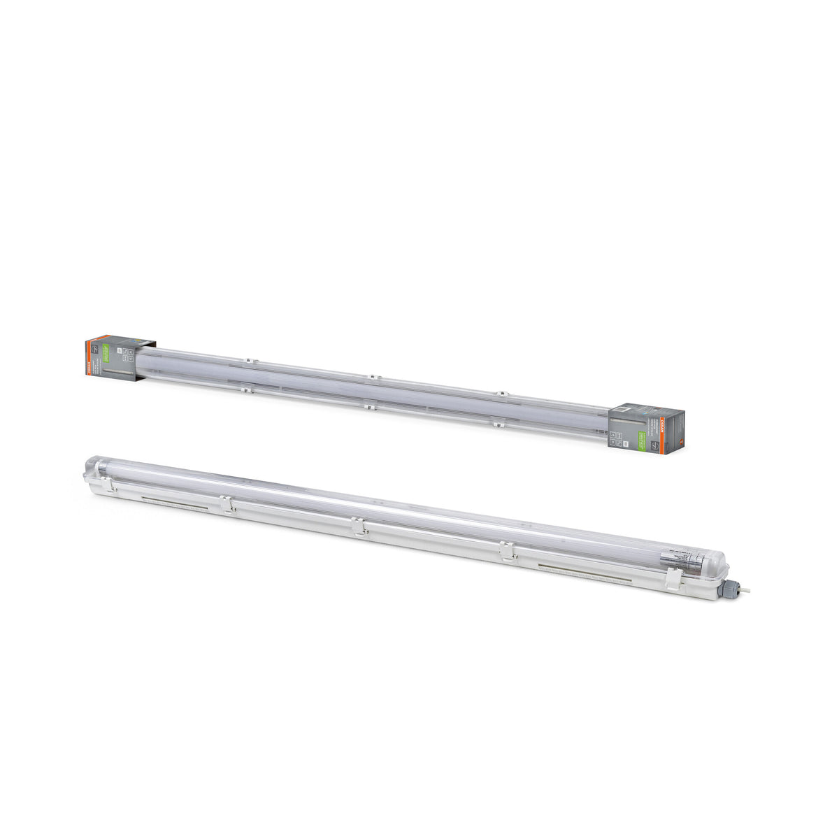 OSRAM SUBMARINE® NATURE LOOP Feuchtraum-Leuchte mit LED-Röhre, weiß, 13,5W, 1550lm, kaltweiß, staubdicht, strahlwassergeschützt, 40. 000 Stunden, energiesparend, Tageslichtsensor, Bewegungsmelder