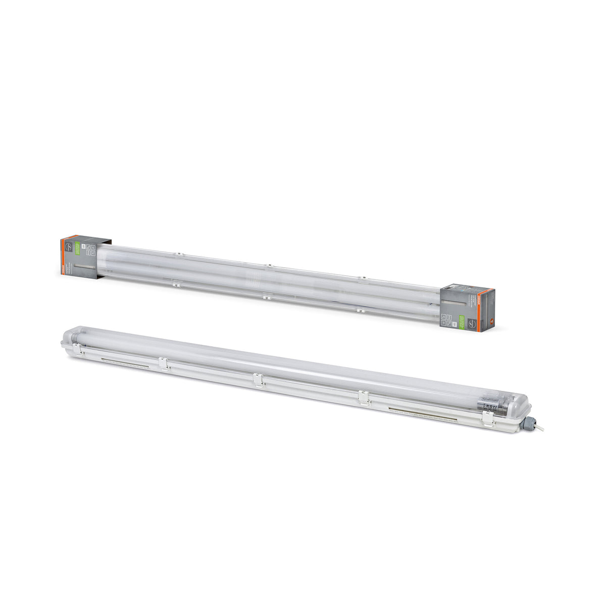 OSRAM SUBMARINE® NATURE LOOP Feuchtraum-Leuchte mit LED-Röhre, weiß, 27W, 3100lm, kaltweiß, staubdicht, strahlwassergeschützt, 40. 000 Stunden, energiesparend, Tageslichtsensor, Bewegungsmelder