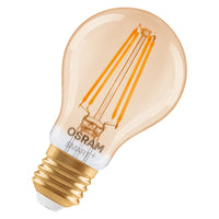 OSRAM SMART+ MATTER Filament Classic shapes Dimmable in A-Form, LED-Lampe, Glas, Gold, 6 W, 680 lm, 2400 K, Matter, Smartspeaker-Kompatibel, Dimmbar