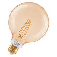 OSRAM SMART+ MATTER Filament Classic shapes Dimmable in Globus-Form, LED-Lampe, Glas, Gold, 6 W, 680 lm, 2400 K, Matter, Smartspeaker-Kompatibel, Dimmbar