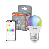 OSRAM SMART+ MATTER Classic shapes Multicolor in P-Form, LED-Lampe, Matt, 4,9 W, 470 lm, von 2700 bis 6500 K, Matter, Smartspeaker-Kompatibel, Dimmbar