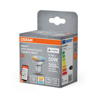 OSRAM SMART+ MATTER Spot Tunable White in PAR16-Form, LED-Spot, Glas, 4,7 W, 350 lm, von 2700 bis 6500 K, Matter, Smartspeaker-Kompatibel, Dimmbar