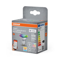 OSRAM SMART+ MATTER Spot Multicolor in PAR16-Form, LED-Spot, Glas, 4,7 W, 350 lm, von 2700 bis 6500 K, Matter, Smartspeaker-Kompatibel, Dimmbar