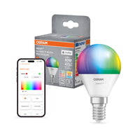 OSRAM SMART+ MATTER Classic shapes Multicolor in P-Form, LED-Lampe, Matt, 4,9 W, 470 lm, von 2700 bis 6500 K, Matter, Smartspeaker-Kompatibel, Dimmbar