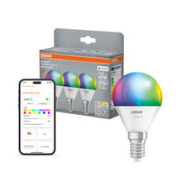 OSRAM SMART+ MATTER Classic shapes Multicolor in P-Form, LED-Lampe, Matt, 4,9 W, 470 lm, von 2700 bis 6500 K, Matter, Smartspeaker-Kompatibel, Dimmbar