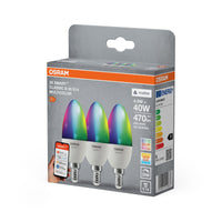 OSRAM SMART+ MATTER Classic shapes Multicolor in B-Form, LED-Lampe, Matt, 4,9 W, 470 lm, von 2700 bis 6500 K, Matter, Smartspeaker-Kompatibel, Dimmbar