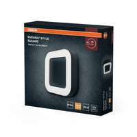 OSRAM ENDURA Style Square quadratische Outdoor-LED-Wand-/Deckenleuchte in Dunkelgrau aus Aluminium, ,  IP44-Schutz, für Terrasse und Balkon